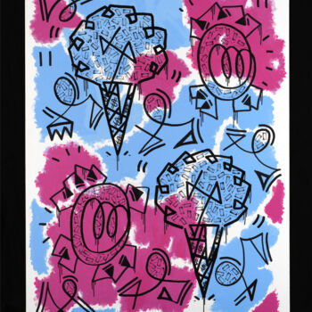 "CREAM’$ 3" başlıklı Tablo Moteg tarafından, Orijinal sanat, Işaretleyici
