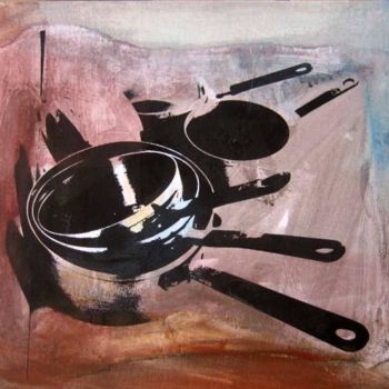 Collages titulada "casseroles 1" por Laurence Motot, Obra de arte original