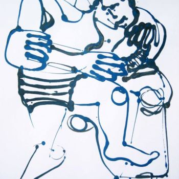 Pintura titulada "couple 2" por Laurence Motot, Obra de arte original, Oleo