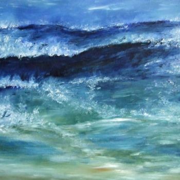 Painting titled "Tsunami" by Motti Bruna, Original Artwork