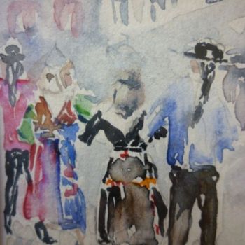 Painting titled "danseurs" by Maryse Mouez, Original Artwork