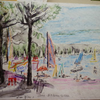 Painting titled "extrait de carnet" by Maryse Mouez, Original Artwork, Watercolor