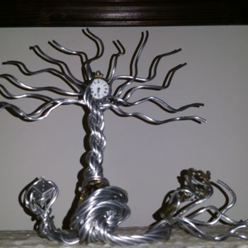 Sculpture intitulée "L'arbre de vie !" par Moukss Dibi, Œuvre d'art originale, Métaux
