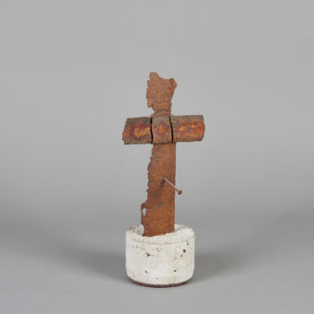 Sculpture intitulée "Croix" par Stéphane Moulin, Œuvre d'art originale, Métaux