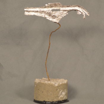 Escultura intitulada "Aigle" por Stéphane Moulin, Obras de arte originais, Metais