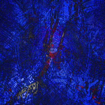 Digitale Kunst mit dem Titel "Cobalt défense.jpg" von Pascal Moulin, Original-Kunstwerk, 2D digitale Arbeit