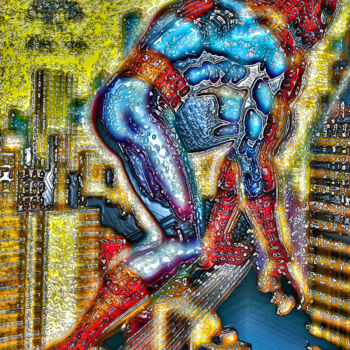 Digitale Kunst mit dem Titel "Spiderchrome 4.jpg" von Pascal Moulin, Original-Kunstwerk, 2D digitale Arbeit