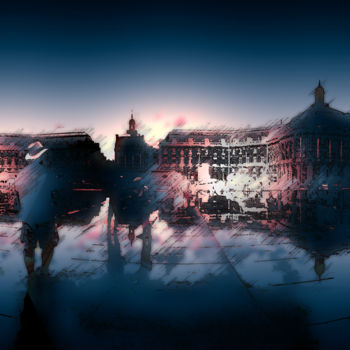 Digitale Kunst mit dem Titel "Bordeaux Miroir.jpg" von Pascal Moulin, Original-Kunstwerk, 2D digitale Arbeit