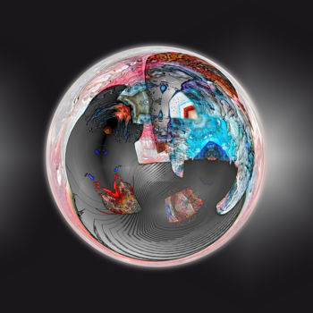 Digital Arts titled "Abstract Planet 32" by Pascal Moulin, Original Artwork, 2D Digital Work