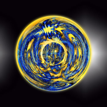 Arte digital titulada "Abstract planet 185" por Pascal Moulin, Obra de arte original, Trabajo Digital 2D