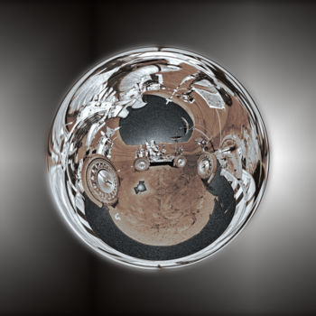 Artes digitais intitulada "Abstract Planet 200" por Pascal Moulin, Obras de arte originais, Trabalho Digital 2D