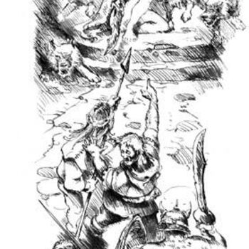 Drawing titled "Published in D20 Ma…" by Régis Moulun, Original Artwork