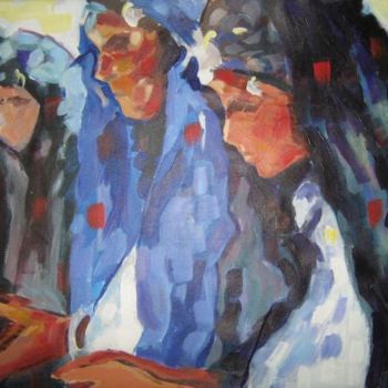 Painting titled "Terguiyette" by Rahmouna Boudjellal, Original Artwork