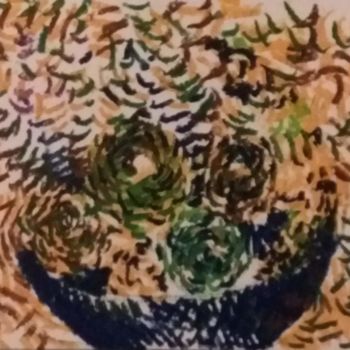 Drawing titled "fruit bowl" by Mouna Benserradj, Original Artwork, Pastel