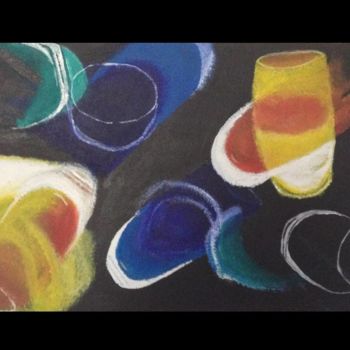 Peinture intitulée "" Verres colorées "" par Mounia Loukriss, Œuvre d'art originale, Acrylique