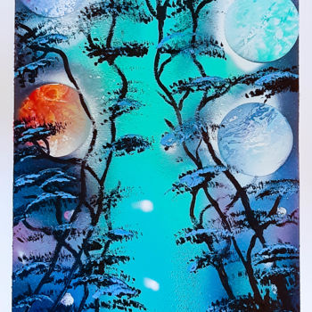 Peinture intitulée "” Harmonie ”" par Mounia Loukriss, Œuvre d'art originale, Acrylique