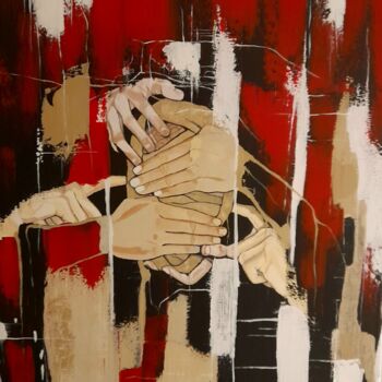 Painting titled "Opprimé" by Mounir Ajal, Original Artwork, Acrylic