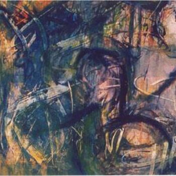 Pittura intitolato "Paradis perdu,Eden" da Mountassir Chemao, Opera d'arte originale, Olio