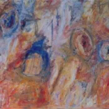 Painting titled "people ou foule" by Mountassir Chemao, Original Artwork, Oil