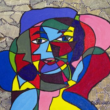 Painting titled "LENTRETIEN" by Mounya Ammor, Original Artwork, Acrylic