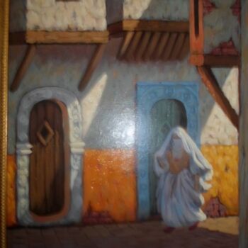 Peinture intitulée "la casbah dalger" par Mourado, Œuvre d'art originale