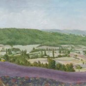 Peinture intitulée "Val de Sault" par Marie-Jeanne Mourot, Œuvre d'art originale, Huile Monté sur Châssis en bois