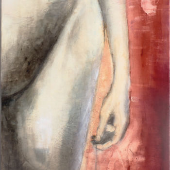 Schilderij getiteld "Keygirl" door Raphaël Moussy (Musos), Origineel Kunstwerk, Olie