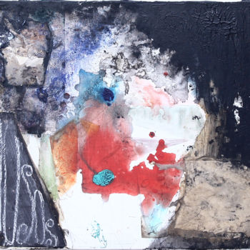 「Abstrait 3」というタイトルの絵画 Raphaël Moussy (Musos)によって, オリジナルのアートワーク, アクリル ウッドストレッチャーフレームにマウント