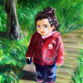 Pintura titulada "Enfant" por Mouty, Obra de arte original, Acrílico