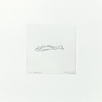 Рисунок под названием "Les endormis 8" - Jean Champon, Подлинное произведение искусства, Карандаш