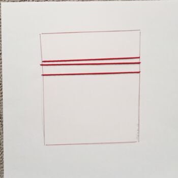 Zeichnungen mit dem Titel "Lignes2" von Jean Champon, Original-Kunstwerk, Graphit