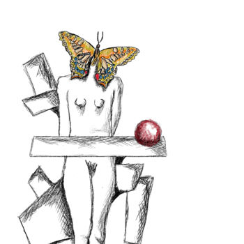 Arts numériques intitulée "Surreal butterfly o…" par Daniele Bonizzoni, Œuvre d'art originale, Travail numérique 2D