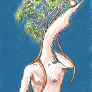 Arte digitale intitolato "L’albero  della vita" da Daniele Bonizzoni, Opera d'arte originale, Lavoro digitale 2D