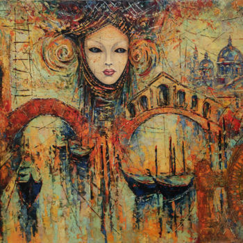 Malerei mit dem Titel "Venice #3" von Movses Petrosyan, Original-Kunstwerk, Acryl