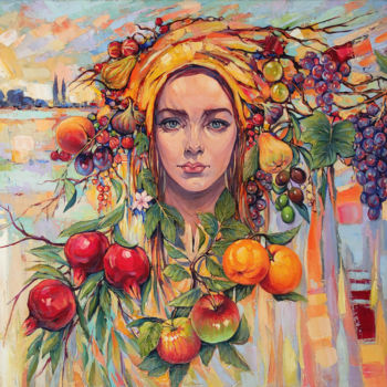 Painting titled "Abundance" by Movses Petrosyan, Original Artwork, Acrylic