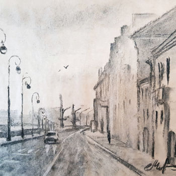 Drawing titled "Sankt-Petersburg ch…" by Tigran Movsisyan, Original Artwork, Charcoal