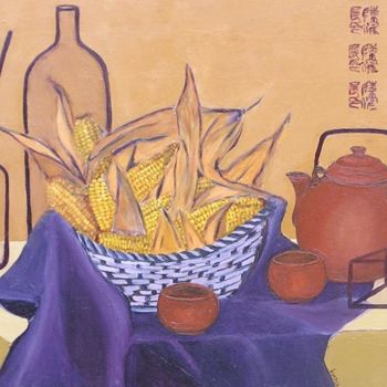 Schilderij getiteld "saveur de chine" door Kicha, Origineel Kunstwerk