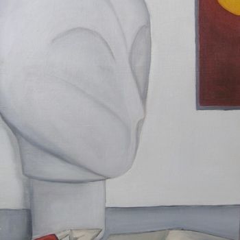 Peinture intitulée "tête et couteau" par Kicha, Œuvre d'art originale