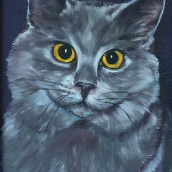 Painting titled "Chartreux" by Kicha, Original Artwork