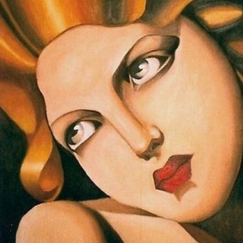 Painting titled "HOMENAJE LEMPICKA I" by M.Parra, Original Artwork