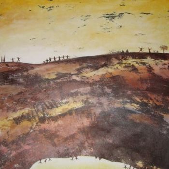 Peinture intitulée "terre creuse" par Marielle Bonnefoi-Peterson, Œuvre d'art originale