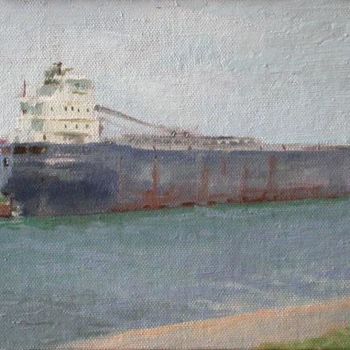 Painting titled "tanker" by Michael Pieczonka, Original Artwork