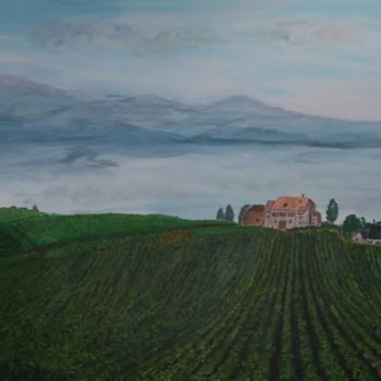 Painting titled "Vineyard" by Mirosława Porembska-Wojtowicz, Original Artwork, Acrylic