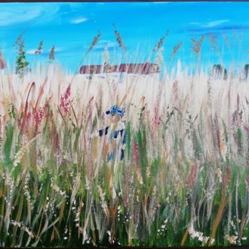 Malerei mit dem Titel "In the high grass" von Mirosława Porembska-Wojtowicz, Original-Kunstwerk, Acryl