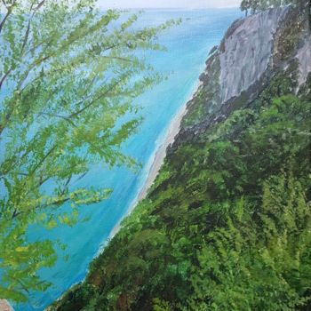 Painting titled "Summer view" by Mirosława Porembska-Wojtowicz, Original Artwork, Acrylic