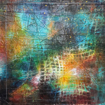 Peinture intitulée "CITYLIGHTS" par Marie-Pierre Philippe-Lohézic (MPPL-ART), Œuvre d'art originale, Acrylique