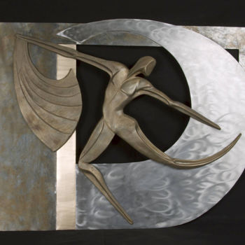 Sculpture titled "M" by Marie-Pierre Philippe-Lohézic (MPPL-ART), Original Artwork, Metals