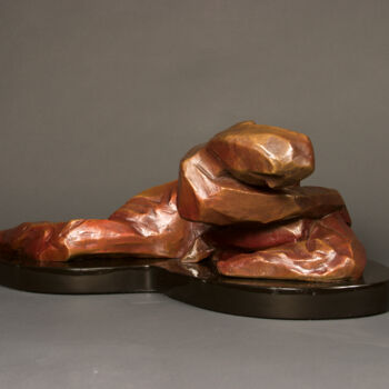 Sculpture intitulée "SRETCHING" par Marie-Pierre Philippe-Lohézic (MPPL-ART), Œuvre d'art originale, Bronze