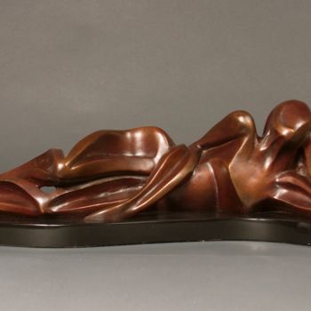 Sculpture titled "RELAXING" by Marie-Pierre Philippe-Lohézic (MPPL-ART), Original Artwork, Bronze