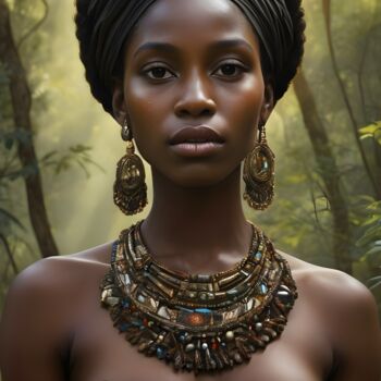 Цифровое искусство под названием "African Majesty" - Mr. Noblex, Подлинное произведение искусства, Цифровая печать